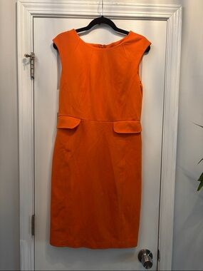 Premise Orange Midi Sheath Dress